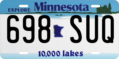 MN license plate 698SUQ