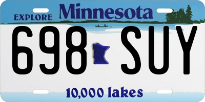 MN license plate 698SUY