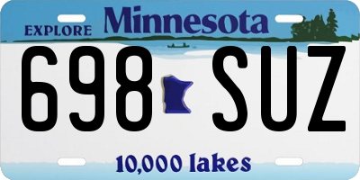 MN license plate 698SUZ