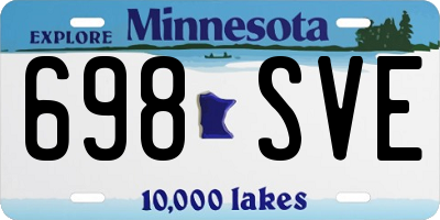 MN license plate 698SVE