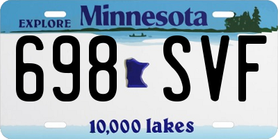 MN license plate 698SVF