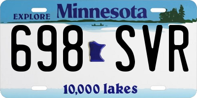 MN license plate 698SVR