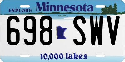 MN license plate 698SWV