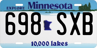 MN license plate 698SXB