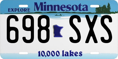 MN license plate 698SXS