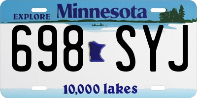 MN license plate 698SYJ