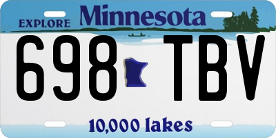 MN license plate 698TBV