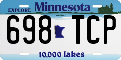 MN license plate 698TCP