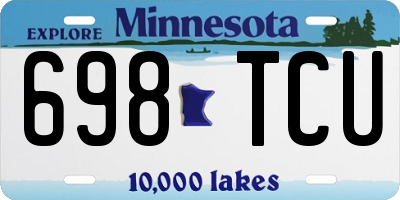 MN license plate 698TCU