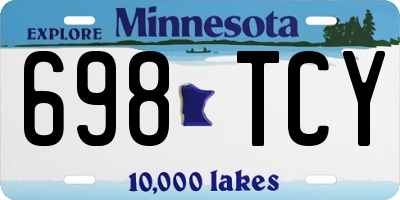 MN license plate 698TCY