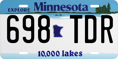 MN license plate 698TDR