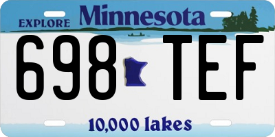MN license plate 698TEF