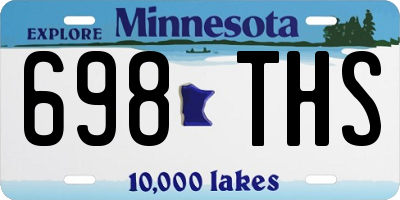MN license plate 698THS