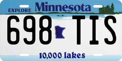 MN license plate 698TIS