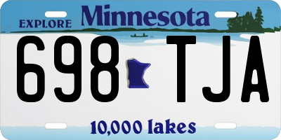 MN license plate 698TJA