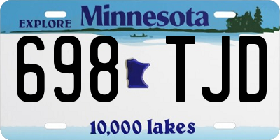 MN license plate 698TJD