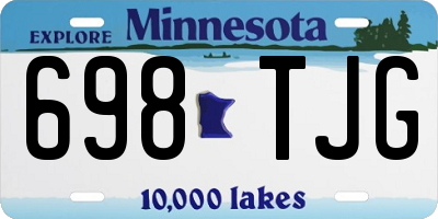 MN license plate 698TJG