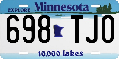 MN license plate 698TJO