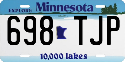 MN license plate 698TJP