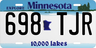 MN license plate 698TJR