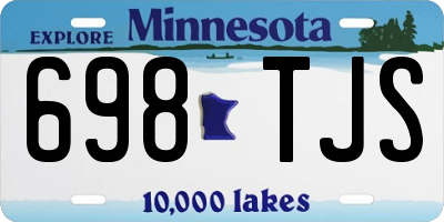 MN license plate 698TJS