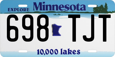 MN license plate 698TJT