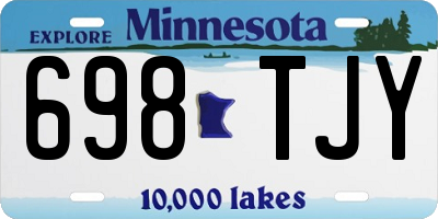 MN license plate 698TJY