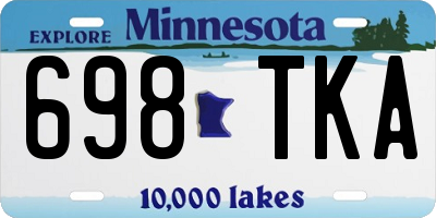 MN license plate 698TKA