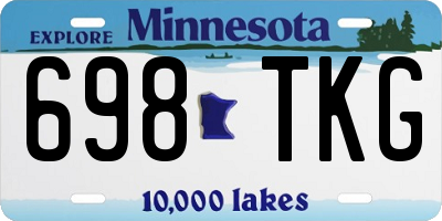 MN license plate 698TKG
