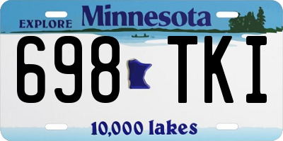MN license plate 698TKI