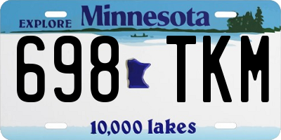 MN license plate 698TKM