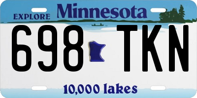 MN license plate 698TKN