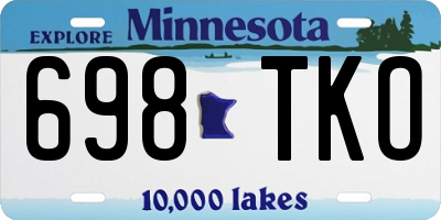 MN license plate 698TKO