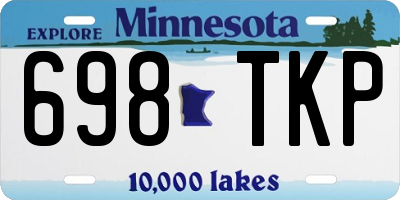 MN license plate 698TKP
