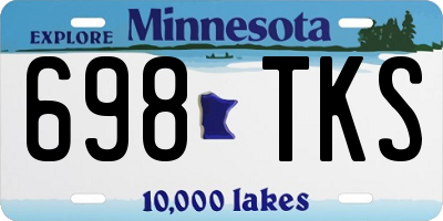 MN license plate 698TKS