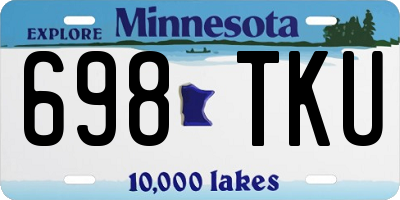 MN license plate 698TKU