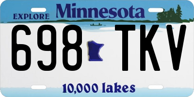 MN license plate 698TKV