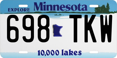 MN license plate 698TKW