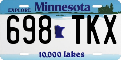 MN license plate 698TKX