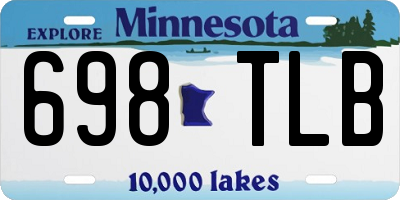 MN license plate 698TLB