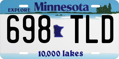 MN license plate 698TLD