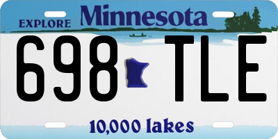 MN license plate 698TLE