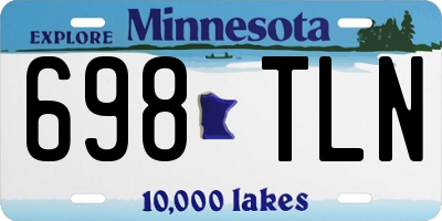 MN license plate 698TLN