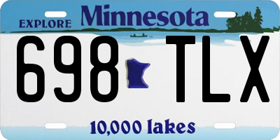 MN license plate 698TLX