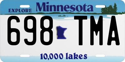 MN license plate 698TMA