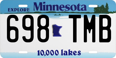MN license plate 698TMB