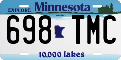 MN license plate 698TMC