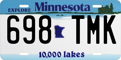 MN license plate 698TMK