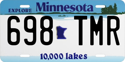 MN license plate 698TMR