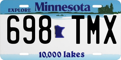 MN license plate 698TMX